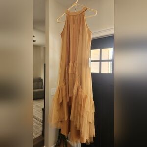 Joyfolie Tan High Low Dress